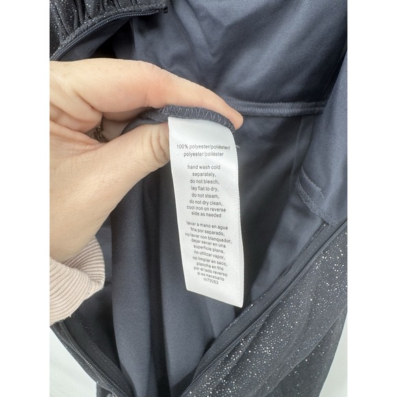 Alex Evenings Glitter Mesh Cowl Neck Cold Shoulder Maxi Dress Women 6 Grey - Picture 4 of 10